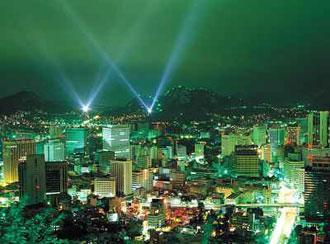 A view of Seoul from the hills