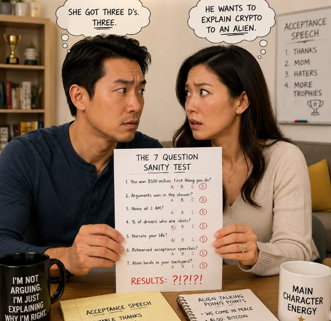 Your Answers to These 7 Questions Will Reveal Whether You're Sane or a Closet Lunatic